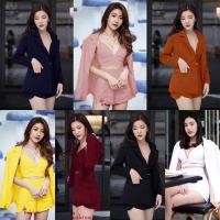 ราคา ชุดทำงาน ไปงาน Set 3 ชิ้น เสื้อสูทแขนยาว สีพื้น ผ้าซาร่า + เสื้อเกาะอกสายเดี่ยว ซิปหลัง มาพร้อมกางเกงขาสั้น (12612881438)