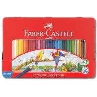ราคา สีไม้ระบายน้ำ Faber-Castell 36 สี กล่องเหล็ก (ในซีล) (25588306865)