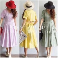 ราคา เดรสลินิน เดรสยาวลินิน เดรสผ้าลินิน โชว์หลัง (2694591213)