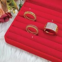 ราคา แหวนทองฝังพลอย นพเก้า ทับทิม เพชร เสริมโชค เสริมบารมี แหวนแฟชั่น เครื่องประดับ ใส่อาบน้ำได้ แหวนทองเหลืองแท้ (15511996162)