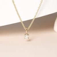 ราคา Grace Fine Jewelry สร้อยคอทองแท้ 9K เพชรแท้มินิมอล (51709967192)