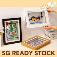 ราคา สจผู้ขาย ก4 ก3 เด็กงานศิลปะแสดงกรอบการจัดเก็บศิลปะภาพวาดไม้เงากล่องงานฝีมือด้านหน้าเปิดวันแม่ (45852400206)