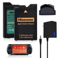 ราคา Hisewen PSP 1000 แบตเตอรี่ 2 แพ็คและ Fast Charger สําหรับ Sony PSP 1000 PSP-110 (1001, 1002, 1003, 1004, 1005, 1006, 1007, 1008, 1010), PSP Fat (52461477860)