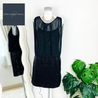 ราคา ไซด์ M-L แบรนด์ Adriana Papell แท้ 100%เดรส Luxury งานเกล็ดวิบวับ สีดำสนิท ใส่ออกงาน ทรงเข้ารูป เดรสออกงาน ชุดปาร์ตี้1 (52402021096)