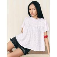 ราคา ERRORIST Heart Beat Babydoll Shirt - เสื้อเชิ้ตแขนสั้นลายจุด (40927231482)