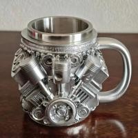 ราคา Custom ขายส่งต่ํา MOQ 300ml V8 เครื่องยนต์ 3D เรซิ่นแก้วรถอะไหล่ Shop สแตนเลสแก้วเบียร์สําหรับของขวัญแปลกใหม่ (44662280399)