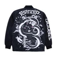 ราคา SLUM LTD - Ripndip F22 Mystic Jerm Quilted Bomber Jacket Black (21662374649)