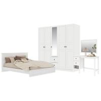 ราคา KONCEPT ชุดห้องนอน 5 ฟุต พร้อมตู้บานเปิด 200 ซม. รุ่น MONETA