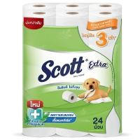 ราคา สก๊อตต์เอ็กซ์ตร้ากระดาษชำระความยาวสุดพิเศษ 24ม้วน Scott Extra Super Jumbo 24rolls [หมายเลขบาร์โค้ด 8888336015491 ] (55558008556)