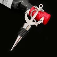 ราคา Silver Pure Metal Anchor Shape Red Wine Stopper สูญญากาศปิดผนึก Fresh-Keeping Wine Stopper (55660856476)