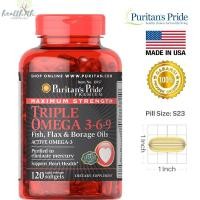 ราคา Puritan‘s Pride โอเมก้า 3-6-9 Maximum Strength Triple 60,120 Softgels น้ำมันปลา369 สูตรเข้มข้นสูง (11809134395)