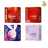 ราคา ถุงยาง Playboy Condom รวมรุ่น ถุงยางอนามัย เพลย์บอย ขนาด 52 มม. บรรจุกล่อง 3 ชิ้น (51009936473)