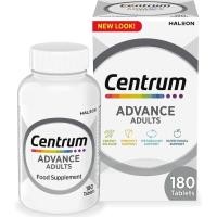 ราคา Centrum Advance Multivitamin & Mineral อาหารเสริม 24 สารอาหารที่จําเป็น รวมวิตามิน D, C, Calcium, Daily Multivitamin Tablets, 180ct (57412735338)