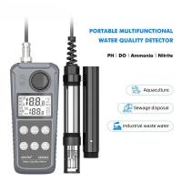 ราคา AE86061 Multiparameter DO/PH/Temp/Ammonia/Nitrite Dissolved Oxygen Meter Water Quality Tester for Aquarium Aquaculture F (42823017489)