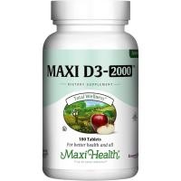 ราคา Maxi Health Kosher Vitamin D3 2000IU - Highly Absorbable Vitamin D Supplements for Healthy Immune Response, Calcium Absorption, Teeth & Bone Health - D3 Vitamin 2000 IU -180 Tablets (50762583084)