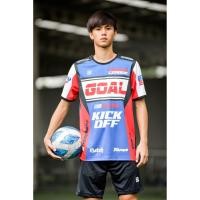 ราคา ขายส่งแพค 10 ตัว เสื้อกีฬาคอกลม เสื้อฟุตบอลคอกลม EightyEight Race Kick . (6456768558)