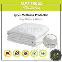 ราคา Lyon ผ้ารองกันเปื้อนที่นอนผ้านวม (KING SIZE) พร้อมริบบิ้นยืดหยุ่น คุณภาพโรงแรม ล้างทําความสะอาดได้ Tilam (56308394838)