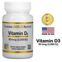 ราคา California Gold Nutrition, Vitamin D3, 50 mcg (2,000 IU), 90 Fish Gelatin Softgels (11827908913)