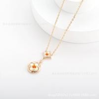 ราคา L สร้อยคอ Four Flower Bracelet Natural Fritillary Plating Gold 18k (48907703410)