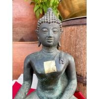 ราคา พระเชียงแสน สิงห์๑ หน้าตัก9นิ้ว เนื้อสำริด อายุเกิน100ปี พระพุทธรูปโบราณ ปางมารวิชัย (49908814560)