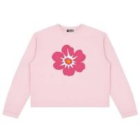 ราคา เสื้อยืด Metaphor ดอกไม้สีชมพู แขนยาว ตัด Boxy Fit สีชมพู (58158836906)