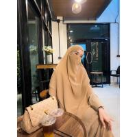 ราคา khimar(ผ้าคลุมชีฟองสวมสองชั้นปิดหน้าในตัวทรงฝรั่งเศษอาหรับ) (26357398846)