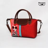 ราคา MERAH MARAWA Mimo - Fika Sling Bag, Womens Handmade Red Canvas Premium Shoulder Bag (55609129692)