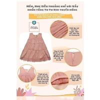 ราคา เดรสแขนกุดผู้หญิง pinwheel แต่งระบายชั้นๆ และตูตูสีชมพู (29445002677)