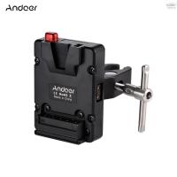 ราคา Fast Delivery Andoer Mini Nano V-lock mount แบตเตอรี่อะแดปเตอร์จ่ายไฟแผ่น Plier Clamp สําหรับ Mini V-mount แบตเตอรี่ (41753763902)