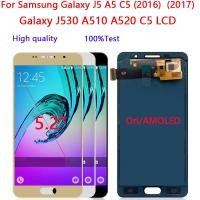 ราคา 5.2 AMOLED LCD สําหรับ Samsung Galaxy J5 A5 C5 (2016) (2017) LCD Touch Screen Digitizer Assembly J530 A510 A520 C5 LCD (57105886812)