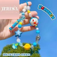 ราคา TERESAA215 Tali Telefon & Rantai Kunci Dora Official Doraemon Glitter Beaded Phone Strap & Keychain DuomengA ความฝัน (40012420115)