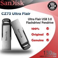 ราคา (ส่งด่วน) SANDISK Flash Drive USB 3.0 Ultra Flair 32GB/64GB/128GB/256GB /512GB/1TB(150MB/s) SDCZ73 ของแท้ (50163062368)