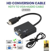 ราคา สายแปลง HDMI to VGA Cable สายจาก HDMIออกVGA สาย HDMI Cable Converter Adapter HD1080p Cable สายแปลง HDMI to VGA ZHX001 (25734097480)