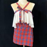 ราคา ชุดเซตกางเกงกระโปรงลายสก๊อตแดง (6311197523)