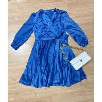 ราคา มือสอง : เดรสสีน้ำเงินแขนยาวใส่ออกงาน งานแต่ง ไซต์ L (28359775578)