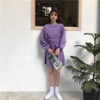 ราคา Amilie purple short dress เดรสสั้นแขนยาวสีม่วง ปลายแขนรัด มีดีเทลผูกกระชับเอว ผ้า cotton (1082113758)