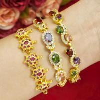ราคา สร้อยข้อมือตัวเรือนสีทองฝั่งพลอย นพเก้า ทับทิม โกเมน บุษราคัม มรกต ไพลิน เสริมบารมี ใส่ออกงานได้ พร้อมส่ง (51557271871)