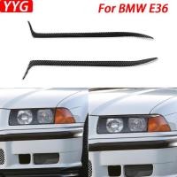 ราคา For BMW E36 1992-1998 Carbon Fiber Front Headlight Eyelid Eyebrow Cover Trim Modification Car Acces (58063312963)