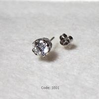 ราคา ต่างหูผู้ชาย เพชรเม็ดเดี่ยว CZ 9 มิล (ข้างเดียว) (ทอง/เงิน) (2424877144)