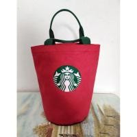 ราคา กระเป๋าผ้า Starbucks ของแท้ สีแดง-เขียว คริสมาต์ (4962789608)
