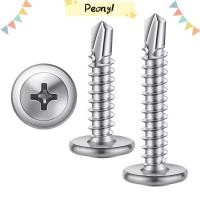 ราคา PEONY 50 ชิ้นสกรูแตะตัวเอง, สกรูเจาะตัวเองหัวแบนสแตนเลส, 8 M4.2 รอบเครื่องซักผ้า Cross Phillips สกรูแกะสลักไม้ความแข็งแรงสูงสําหรับแผ่นไม้ (56851583235)