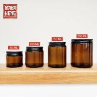 ราคา แก้วเทียนหอม โหลเทียนหอม กระปุกใส่น้ำพริก โหลแก้วสีชา 100/250ml พร้อมจัดส่ง มหาเฮง บรรจุภัณฑ์ (26014440553)