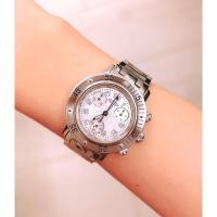 ราคา Hermes Clipper chronograph pink pearl lady (23880931128)