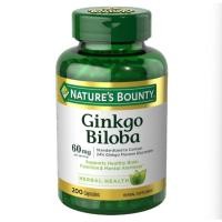 ราคา Nature's Bounty Ginkgo Biloba ใบแปะก๊วย สกัด Supports Healthy Brain Function60 Mg, 200 แคปซูล (27439227355)