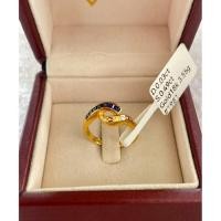 ราคา แหวน ทอง 18k(75%) น้ำหนัก 3.55กรัม ประดับเพชรแท้ น้ำ97vvs1/0.03กะรัต สี่เหลี่ยมน้ำเงินแท้ธรรมชาติ 0 (53458809158)