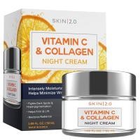 ราคา Skin 2.0 Vitamin C & Collagen Face Moisturizer – Hydrating Anti Aging Night Cream For Uneven & Dry Skin, Firms & Smooths Fine Lines – Dermatologist Tested, Korean Skin Care, Clean (51761939171)