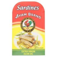 ราคา [สินค้าส่งด่วน] อะยัม ซาร์ดีนในน้ำมันมะกอก 120 กรัม AYUM SARDINES EXTRA VIRGIN OLIVE OIL 120 (46812483582)