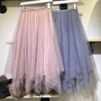 ราคา กระโปรงผ้ามุ้งสีชมพู (931622379)