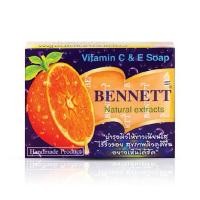 ราคา *(1 ก้อน) สบู่เบนเนท สีส้ม สบู่วิตามินซีแอนด์อี Bennett Vitamin C and E Soap 130 กรัม (40727185392)