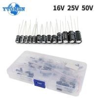 ราคา 120pcs Electrolytic Capacitor 16V 25V 50V อลูมิเนียม Electrolytic Capacitor Kit 12 ค่า 1uF-470uF DIP Electrolyte Capacitors (41331319598)